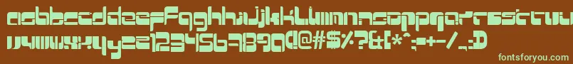 Mrquicke Font – Green Fonts on Brown Background