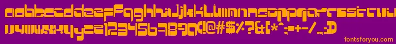 Mrquicke Font – Orange Fonts on Purple Background