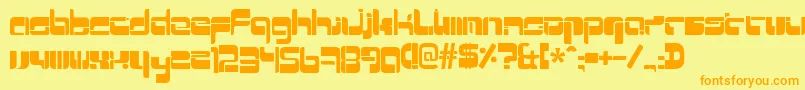 Mrquicke Font – Orange Fonts on Yellow Background