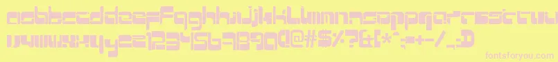 Mrquicke Font – Pink Fonts on Yellow Background