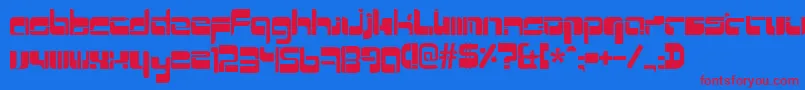 Mrquicke Font – Red Fonts on Blue Background
