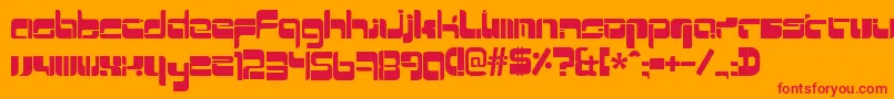 Mrquicke Font – Red Fonts on Orange Background
