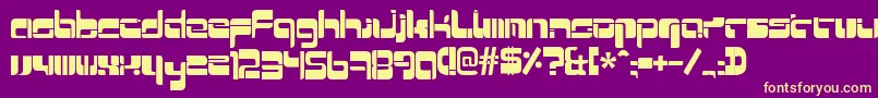 Mrquicke Font – Yellow Fonts on Purple Background