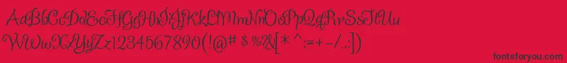Sladkoeshka Font – Black Fonts on Red Background