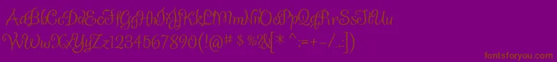 Sladkoeshka Font – Brown Fonts on Purple Background