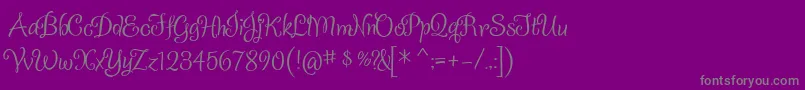 Sladkoeshka Font – Gray Fonts on Purple Background