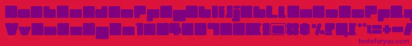 Illustrious-Schriftart – Violette Schriften auf rotem Hintergrund