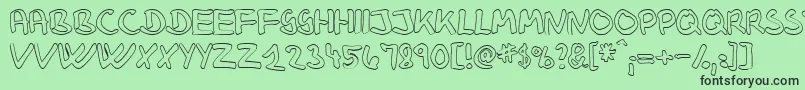 KlausjH Font – Black Fonts on Green Background