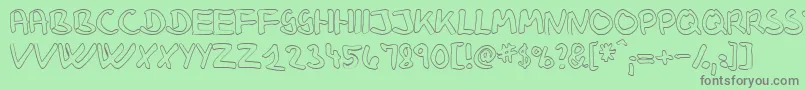 KlausjH Font – Gray Fonts on Green Background