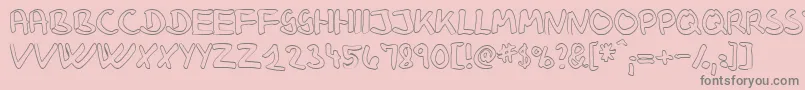 KlausjH Font – Gray Fonts on Pink Background