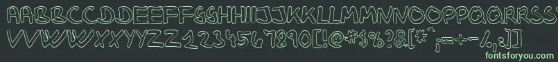 KlausjH Font – Green Fonts on Black Background