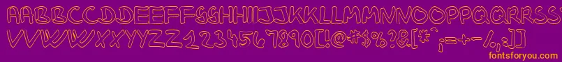 KlausjH Font – Orange Fonts on Purple Background