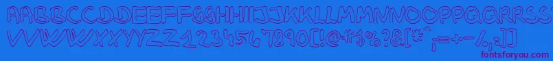 KlausjH Font – Purple Fonts on Blue Background