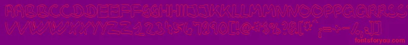 KlausjH Font – Red Fonts on Purple Background