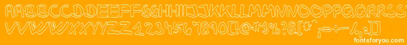 KlausjH Font – White Fonts on Orange Background