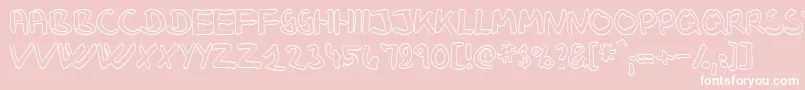 KlausjH Font – White Fonts on Pink Background