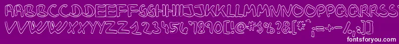 KlausjH Font – White Fonts on Purple Background