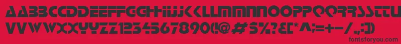 LoganRegular Font – Black Fonts on Red Background