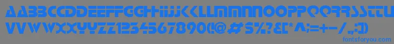 LoganRegular Font – Blue Fonts on Gray Background