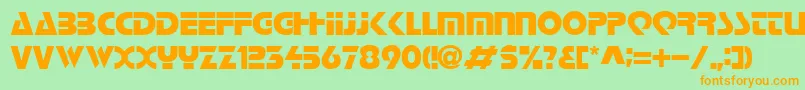 LoganRegular Font – Orange Fonts on Green Background