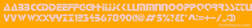 LoganRegular Font – Pink Fonts on Orange Background