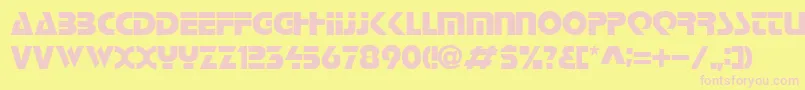 LoganRegular Font – Pink Fonts on Yellow Background
