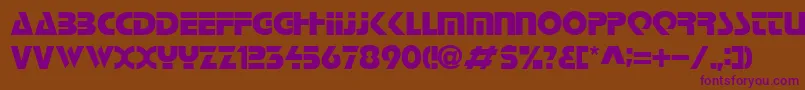 LoganRegular Font – Purple Fonts on Brown Background