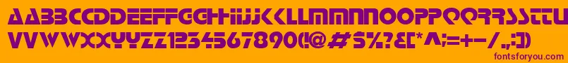 Шрифт LoganRegular – фиолетовые шрифты на оранжевом фоне