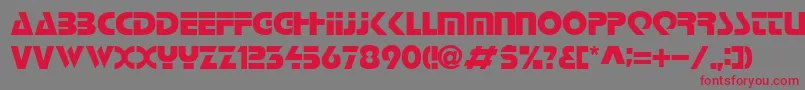LoganRegular Font – Red Fonts on Gray Background