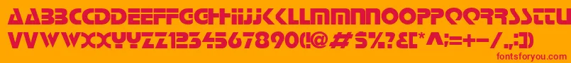 フォントLoganRegular – オレンジの背景に赤い文字