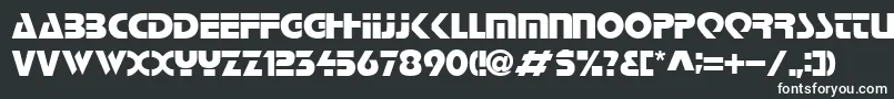 フォントLoganRegular – 黒い背景に白い文字