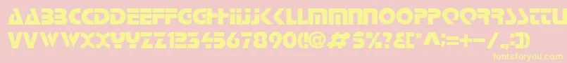 LoganRegular Font – Yellow Fonts on Pink Background