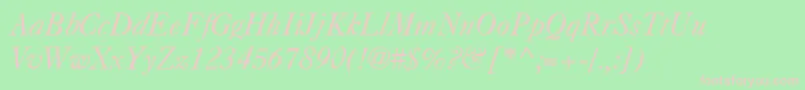 CasqueItalic Font – Pink Fonts on Green Background