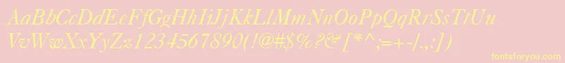 CasqueItalic Font – Yellow Fonts on Pink Background