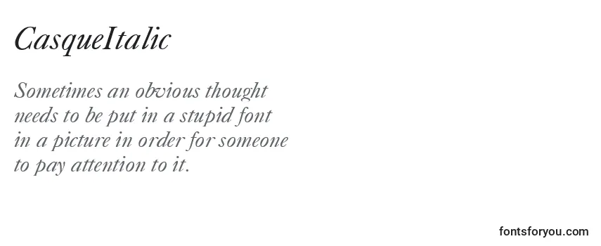 Review of the CasqueItalic Font