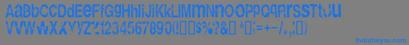 Shatterboxx-fontti – siniset fontit harmaalla taustalla
