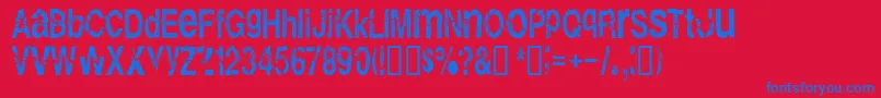 Shatterboxx Font – Blue Fonts on Red Background