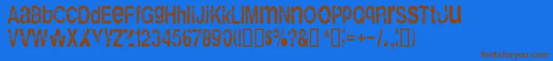 Шрифт Shatterboxx – коричневые шрифты на синем фоне