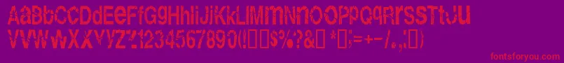 Shatterboxx Font – Red Fonts on Purple Background