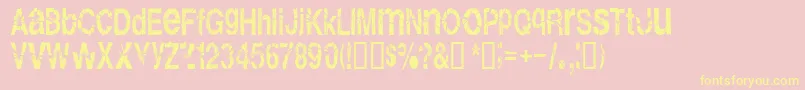 Shatterboxx Font – Yellow Fonts on Pink Background