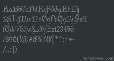 Wishmf font – Gray Fonts On Black Background