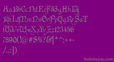 Wishmf font – Gray Fonts On Purple Background
