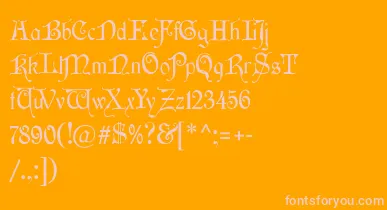 Wishmf font – Pink Fonts On Orange Background