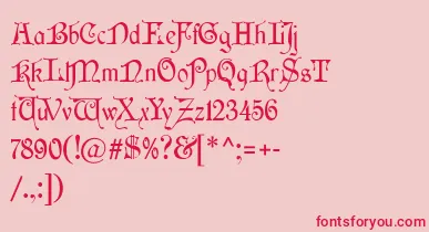 Wishmf font – Red Fonts On Pink Background
