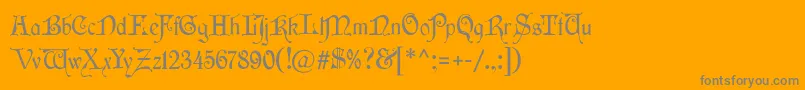 Wishmf Font – Gray Fonts on Orange Background