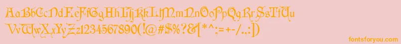 Wishmf Font – Orange Fonts on Pink Background