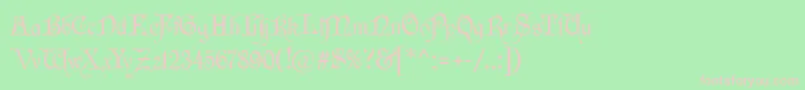 Wishmf Font – Pink Fonts on Green Background