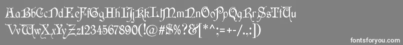 フォントWishmf – 灰色の背景に白い文字