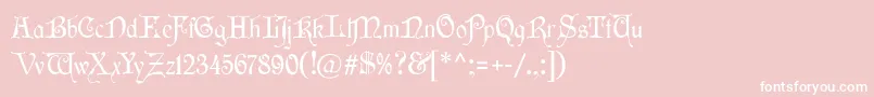 フォントWishmf – ピンクの背景に白い文字