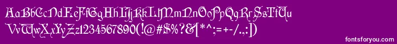 Wishmf Font – White Fonts on Purple Background